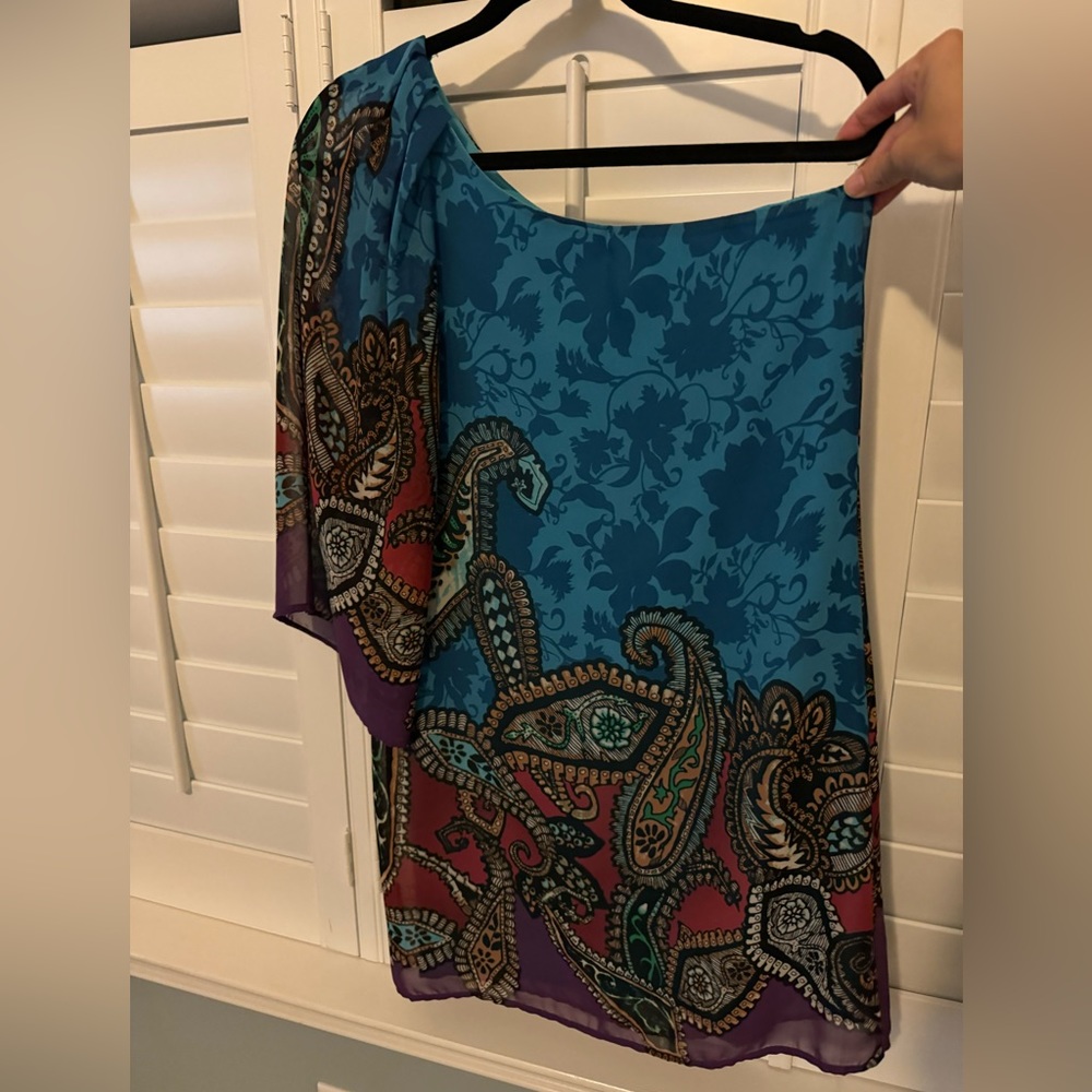 One shoulder dress- perfect for your upcoming holiday gatherings!